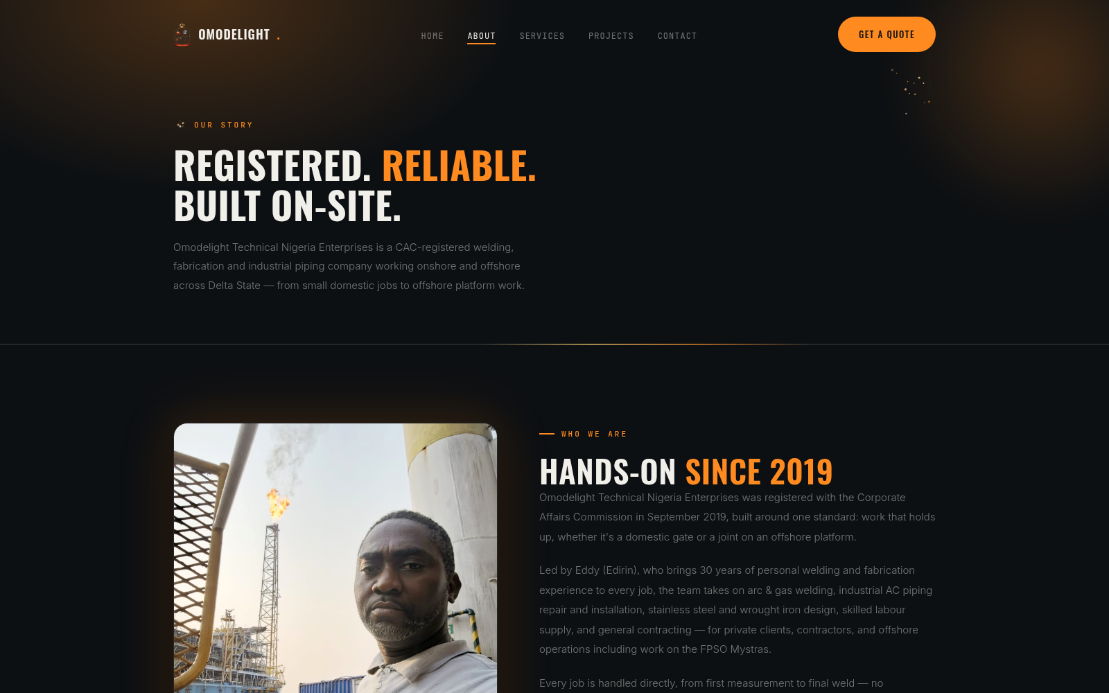 Omodelight Technical about page