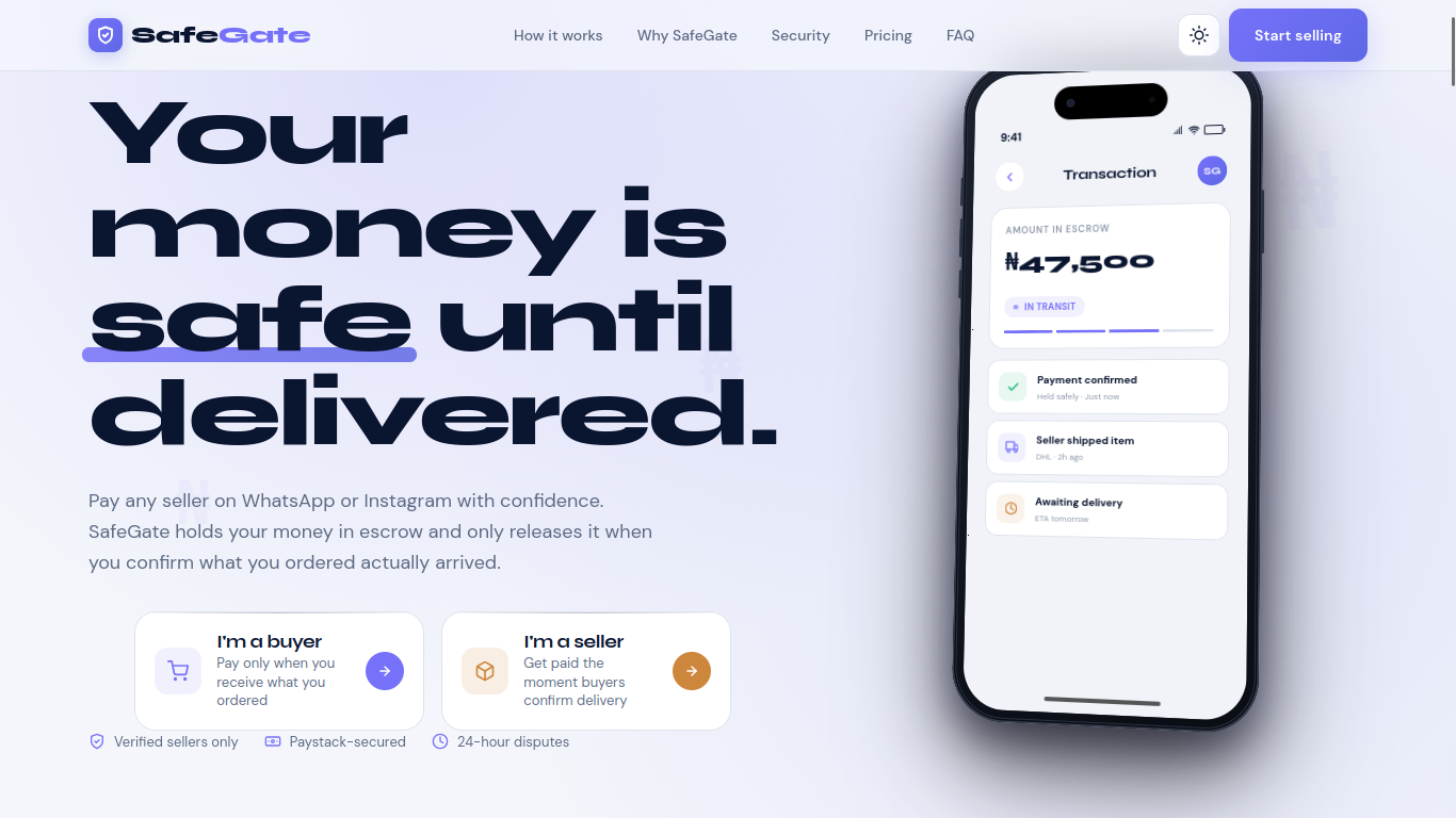 SafeGate Escrow Platform